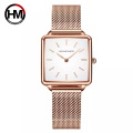 Hannah Martin 108 Genuine Leather Strap Japan Quartz Movement Women Minimalist Watch Brand Wristwatch Ladies Square Dial Watches